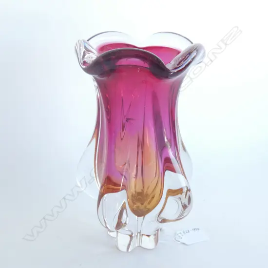 A Murano style glass vase